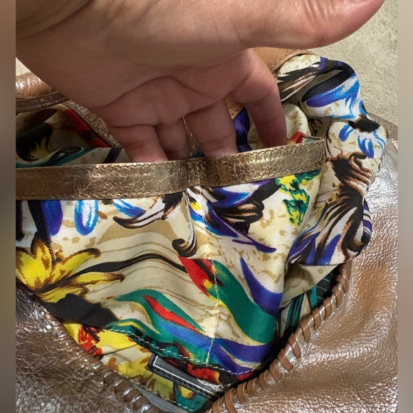 Sharif Metallic Silver and Bronze Hobo Bag - Picture 14 of 16